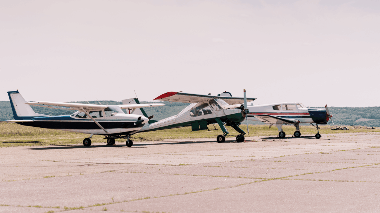 AIAA training aircraft parked on the airfield